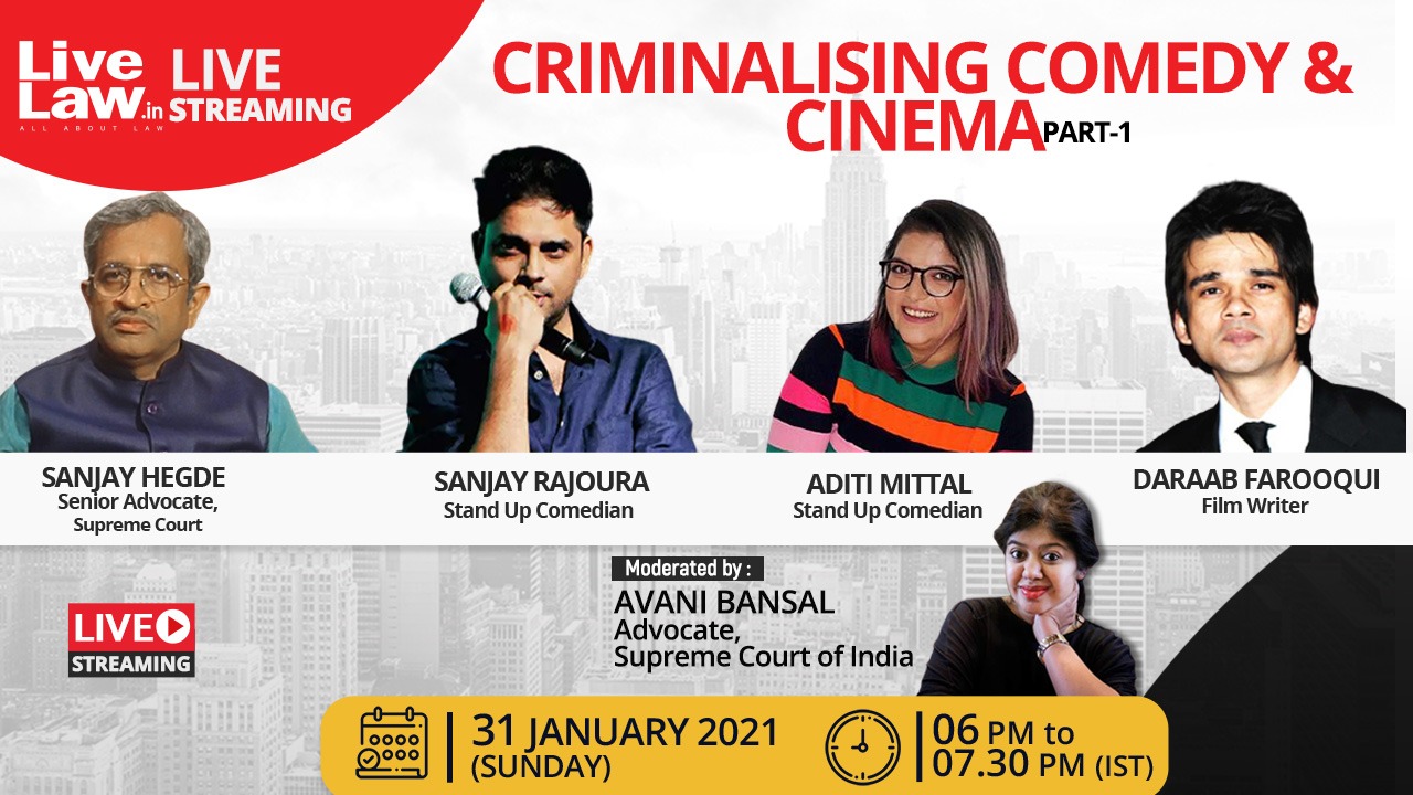 [Live Now] Webinar On Criminalising Comedy And Cinema (Part I)