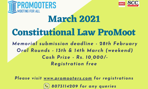 Constitutional Law ProMoot [13th & 14th March]