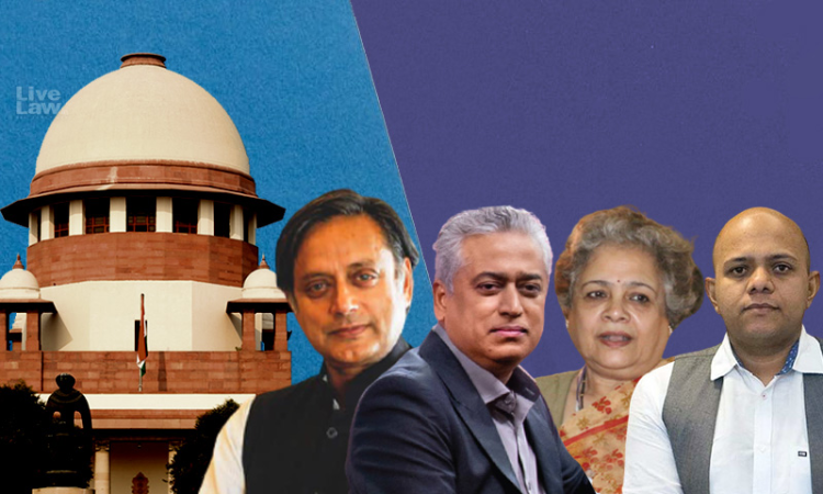 Breaking: Supreme Court Stays Arrest Of Shashi Tharoor, Rajdeep Sardesai, Mrinal Pande, Vinod Jose And Others Over multiple FIRs Against Them Breaking: Supreme Court Stays Arrest Of Shashi Tharoor, Rajdeep Sardesai, Mrinal Pande, Vinod Jose And Others Over multiple FIRs Against Them