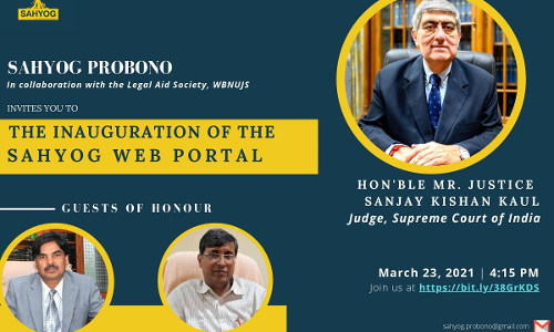 Inauguration Of Sahyog Web Portal By Justice Sanjay Kishan Kaul [23rd March 2021]