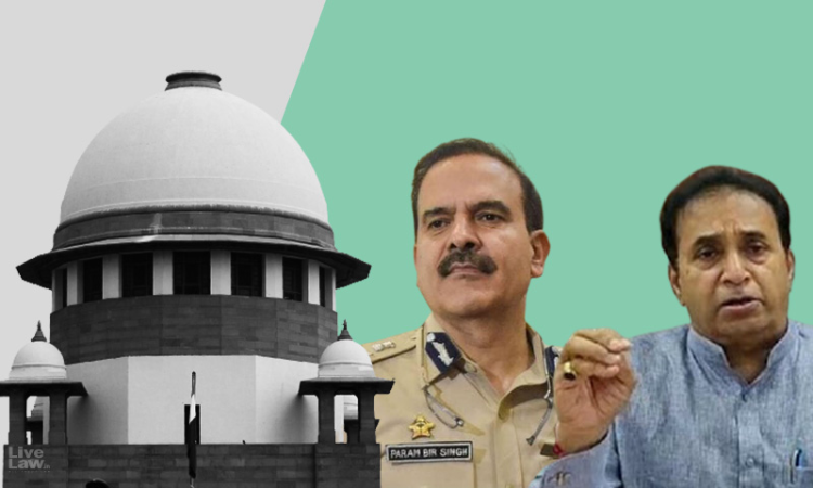 Breaking: Supreme Court To Hear Param Bir Singhs Plea Seeking CBI Probe Against Maharashtra Home Minister Anil Desmukh Tomorrow Breaking: Supreme Court To Hear Param Bir Singhs Plea Seeking CBI Probe Against Maharashtra Home Minister Anil Desmukh Tomorrow
