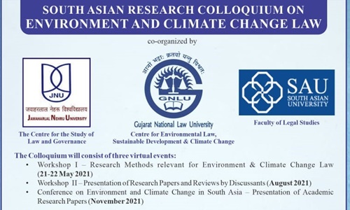 South Asian Research Colloquium On Environment And Climate Change Law [Apply by 5th April]