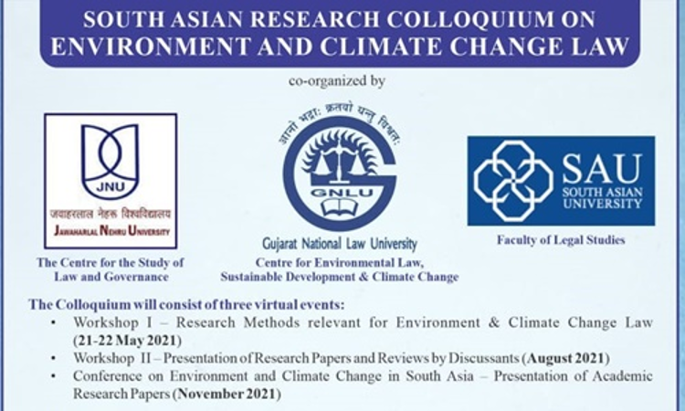 South Asian Research Colloquium On Environment And Climate Change Law [Apply by 5th April]