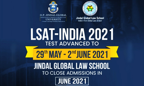 LSAT—India 2021 Online Entrance Test Advanced to 29 May