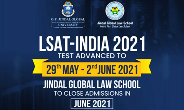 LSAT—India 2021 Online Entrance Test Advanced to 29 May LSAT—India 2021 Online Entrance Test Advanced to 29 May