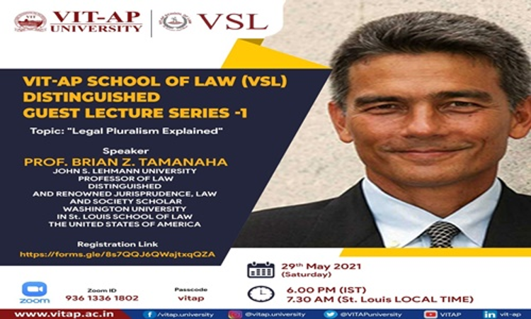 VIT-AP School Of Law: Distinguished Guest Lecture Series - 1 [29th May 2021]