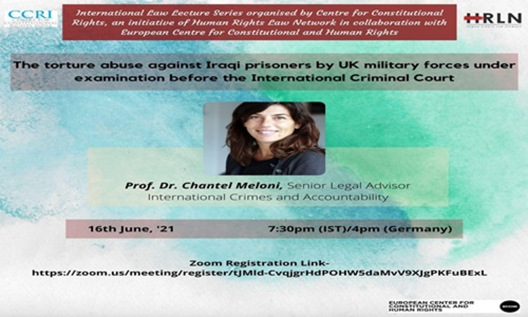 CCRI, HRLNS: International Law Lecture Series [Today, 7:30 PM]