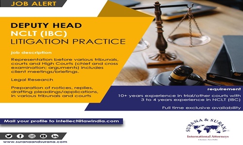 Legal Professional Vacancy At Surana & Surana International Attorneys