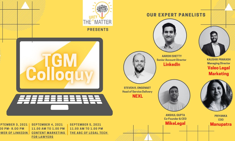 The TGM Colloquy [September 3rd- 5th, 2021]