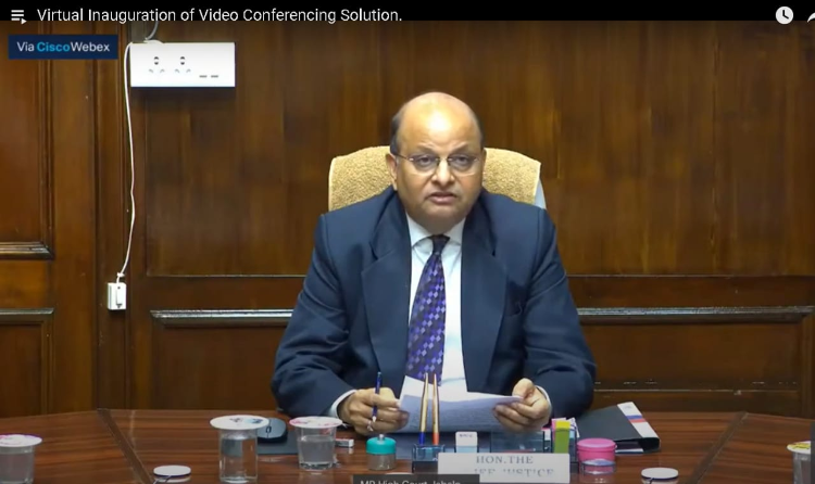 Inauguration of Video Conferencing Solution at Madhya Pradesh High Court By Chief Justice Inauguration of Video Conferencing Solution at Madhya Pradesh High Court By Chief Justice