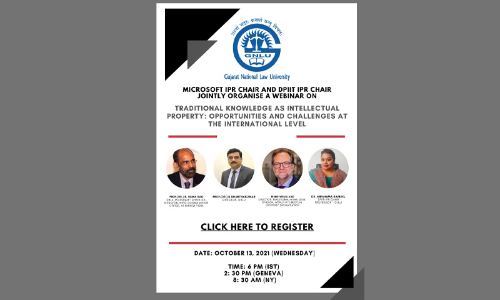 Webinar: Traditional Knowledge As Intellectual Property: Opportunities And Challenges At The International Level [13 Oct, 2021]