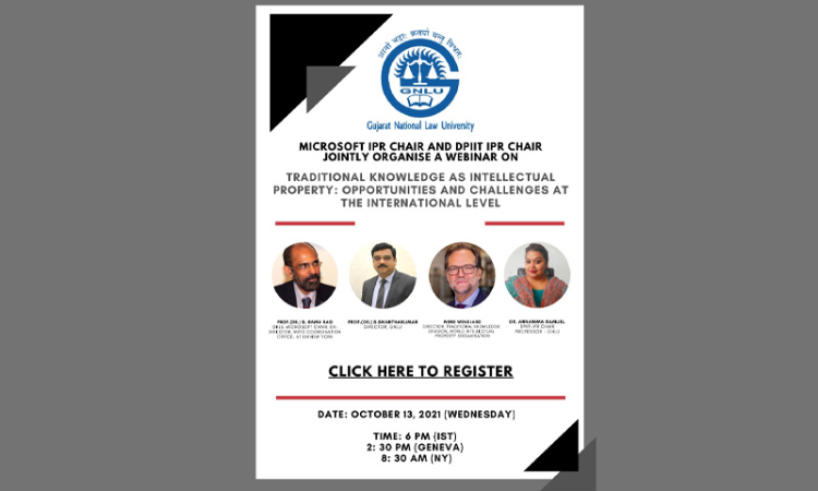 Webinar: Traditional Knowledge As Intellectual Property: Opportunities And Challenges At The International Level [13 Oct, 2021]