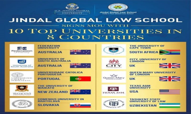Jindal Global Law School Signs 10 New MoUs For Collaborations With Leading International Universities Jindal Global Law School Signs 10 New MoUs For Collaborations With Leading International Universities