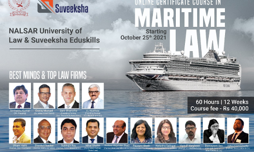 Certificate Course In Maritime Law By NALSAR University of Law and Suveeksha Eduskills
