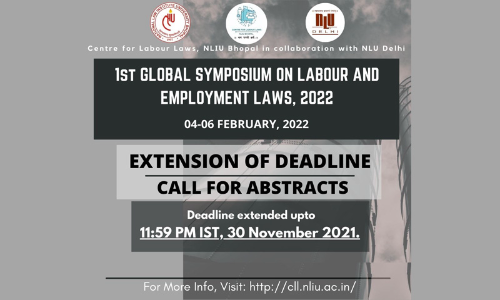 NLIU-NLUD Global Symposium on Labour and Employment Laws [Deadline Extended]
