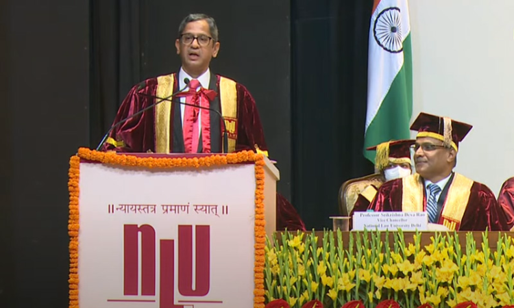 Practicing Advocate Interacts With A Wider-Cross Section Of Society Than A Corporate Lawyer : CJI Ramana Encourages NLU Students To Join Litigation Practicing Advocate Interacts With A Wider-Cross Section Of Society Than A Corporate Lawyer : CJI Ramana Encourages NLU Students To Join Litigation
