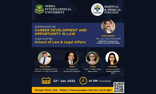 Workshop On Career Development And Opportunity In Law [22nd January,2022]