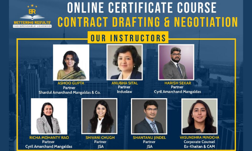 Bettering Results: Partners From Top Law Firms Teach Course On Contract Drafting and Negotiation- Register Now!