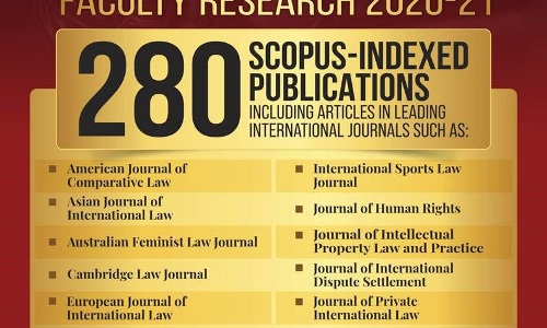 Jindal Global Law School’s Faculty Research in Scopus-Indexed Publications Exceed all NLUs