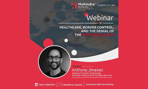 Special Talk by Dr. Anthony M. Jimenez On Healthcare, Border Control, And The Denial Of The Hippocratic Oath