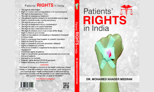Book Review| Patients Rights in India by Dr Mohamed Khader Meeran Book Review| Patients Rights in India by Dr Mohamed Khader Meeran