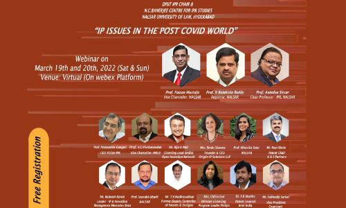 NALSAR: National Conference On  IP Issues In The Post COVID World[March 19-20, 2022]