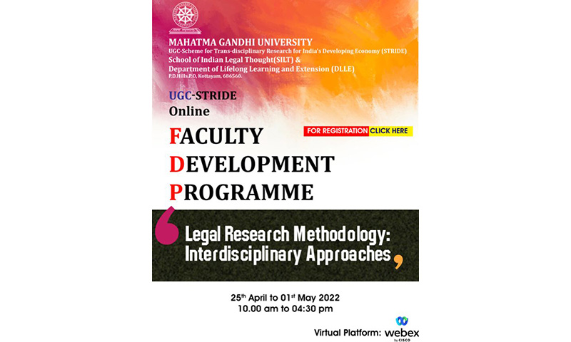 Online Faculty Development Program: Legal Research Methodology- Interdisciplinary Approaches [25th April To May 1, 2022]