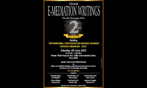 E-Mediation Writings: International Conference On Weaving Harmony Through Mediation 2022 [4th June]