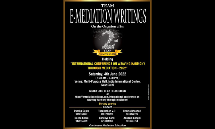 E-Mediation Writings: International Conference On Weaving Harmony Through Mediation 2022 [4th June]