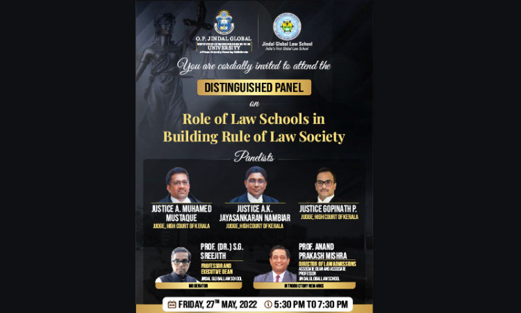 JGLS: Panel Discussion On Role of Law Schools In Building Rule of Law Society [May 27th]