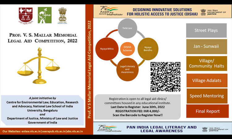 NLSIU : Prof. V. S. Mallar Memorial Legal Aid Competition, 2022
