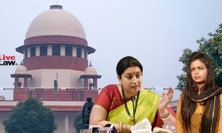 Supreme Court Stays Criminal Proceedings Against Shooter Vartika Singh Who Had Accused Union Minister Smriti Irani Of Corruption Supreme Court Stays Criminal Proceedings Against Shooter Vartika Singh Who Had Accused Union Minister Smriti Irani Of Corruption