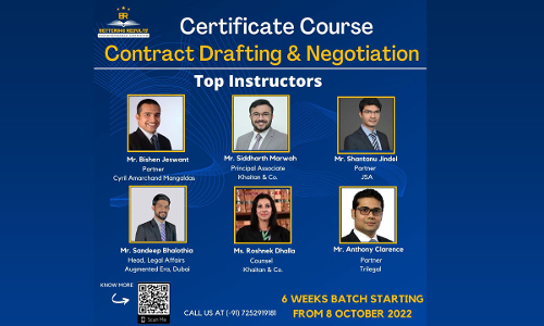 [Advt] Bettering Results: Certificate Course On Contract Drafting and Negotiation [Register By September 27, 2022]