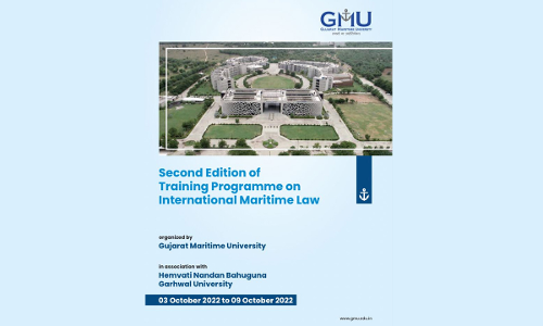 GMU: Second Edition Of Training Programme On International Maritime Law [3rd October To 9th October 2022]