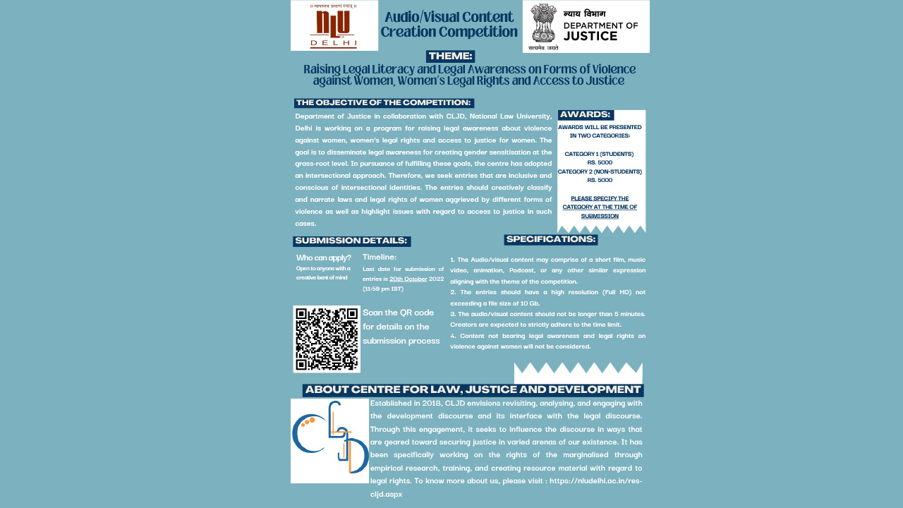 NLU Delhi: Audio Visual Content Creation Competition And Artistic Expressions On Paper NLU Delhi: Audio Visual Content Creation Competition And Artistic Expressions On Paper