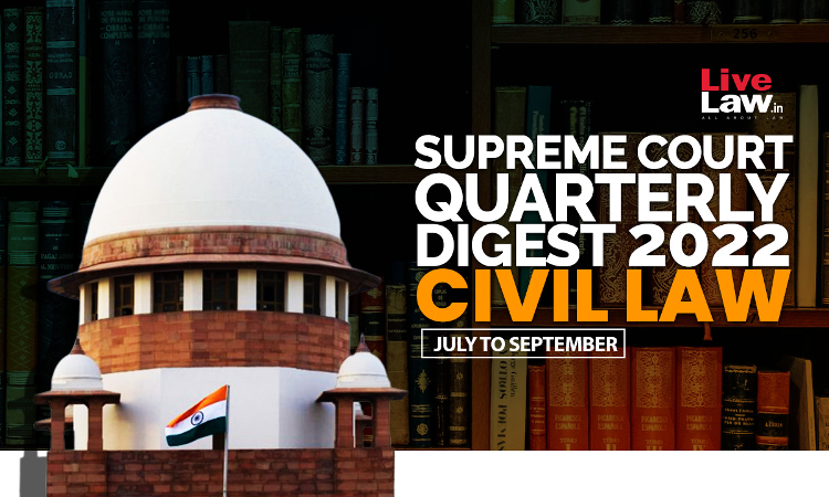 Supreme Court Quarterly Civil Digest  [July To September]