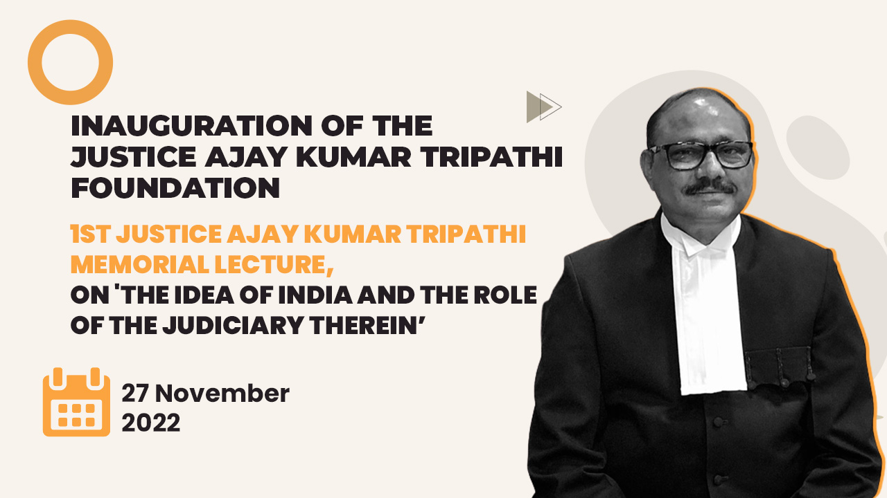 Original Idea Of India Has Nothing To Do With Religion Or Identity, But People Who Love The Nation: Justice Narasimha At The 1st Justice Ajay Kumar Tripathi Memorial Lecture Original Idea Of India Has Nothing To Do With Religion Or Identity, But People Who Love The Nation: Justice Narasimha At The 1st Justice Ajay Kumar Tripathi Memorial Lecture