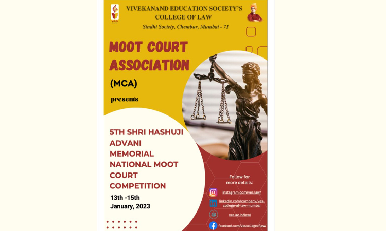 Shri. Hashuji Advani Memorial 5th National Moot Court Competition, 2022- 2023 [Register By 25th December]