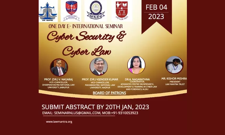 MNLU Nagpur: One Day E- International Seminar On Cyber Security & Cyber Laws [4th February 2023]