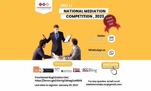 3rd LI National Mediation Competition, 2023 [3rd-5th Feb]