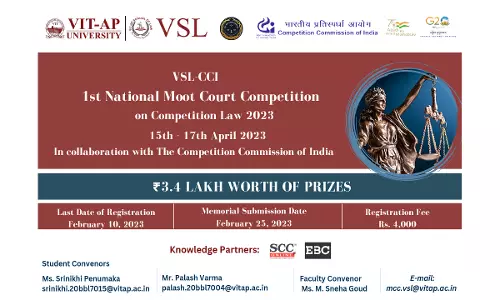 VSL-CCI 1st National Moot Court Competition on Competition Law [15th -17th April 2023]