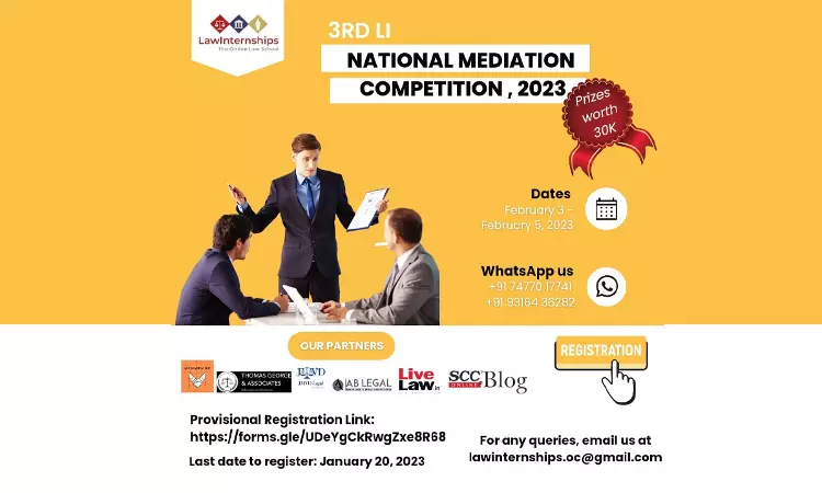 3rd LI National Mediation Competition, 2023 [3rd-5th Feb]
