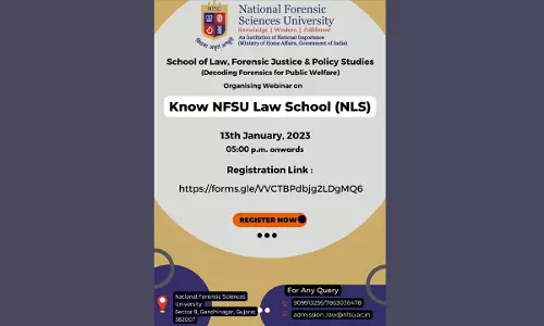 Webinar On “Know NFSU Law School (NLS)”