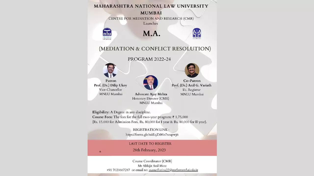 MNLU: Mediation And Conflict Resolution Program MNLU: Mediation And Conflict Resolution Program