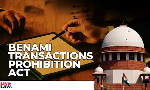 Centre Seeks Review Of SC Judgement Declaring Section 3(2) Of Benami Transactions Prohibition Act As Unconstitutional