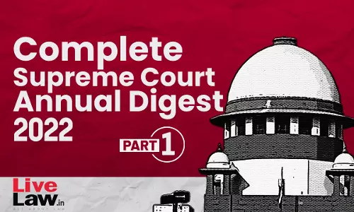 Complete Supreme Court Yearly Digest 2022 Part-1