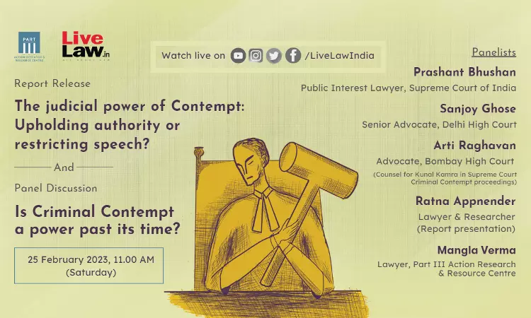 Part III Action Research & Resource Centre: Panel Discussion On Criminal Contempt A Power Past Its Time? Part III Action Research & Resource Centre: Panel Discussion On Criminal Contempt A Power Past Its Time?
