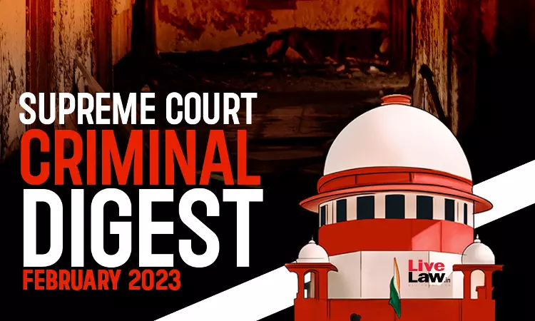 Supreme Court Criminal Digest February 2023 Supreme Court Criminal Digest February 2023