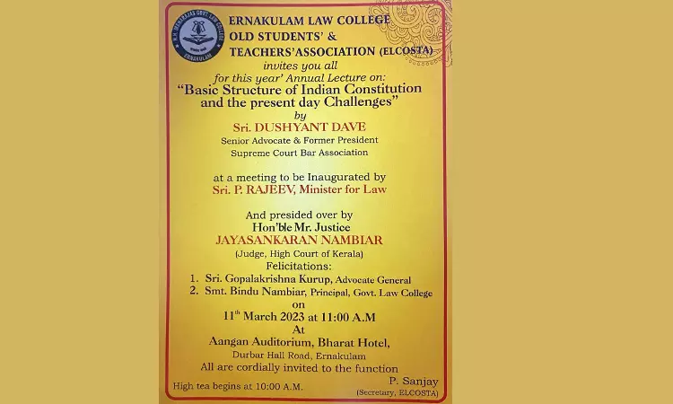 Senior Advocate Dushyant Dave To Speak  At Ernakulam GLC On Basic Structure Of Indian Constitution And The Present Day Challenges Tomorrow