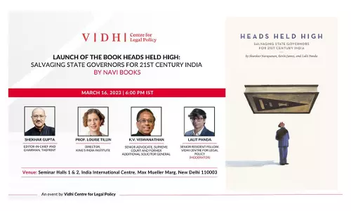 Book Launch: ‘Heads Held High: Salvaging State Governors For 21st Century India′ A Digital Book By NAVI Books, Vidhis Digital-Only Publishing Website Book Launch: ‘Heads Held High: Salvaging State Governors For 21st Century India′ A Digital Book By NAVI Books, Vidhis Digital-Only Publishing Website